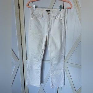 Club Monaco cream/white kick crop jeans